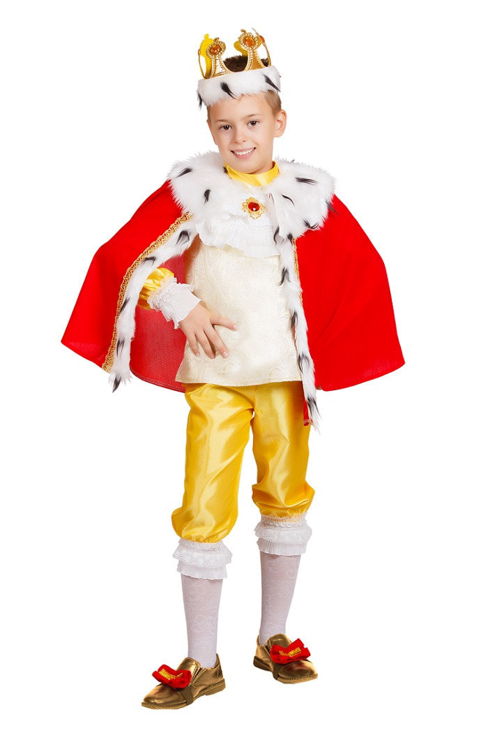 Костюм карнавальный Элит Классик Король Генри красный детский р.30 (122 см)