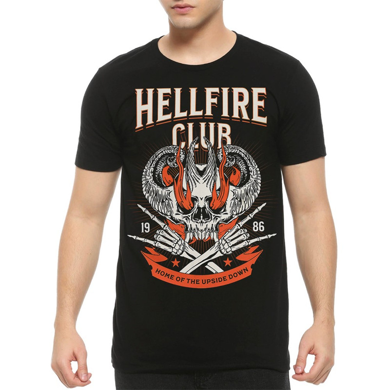 Футболка мужская DreamShirts Studio The Hellfire Club Очень странные дела черная M