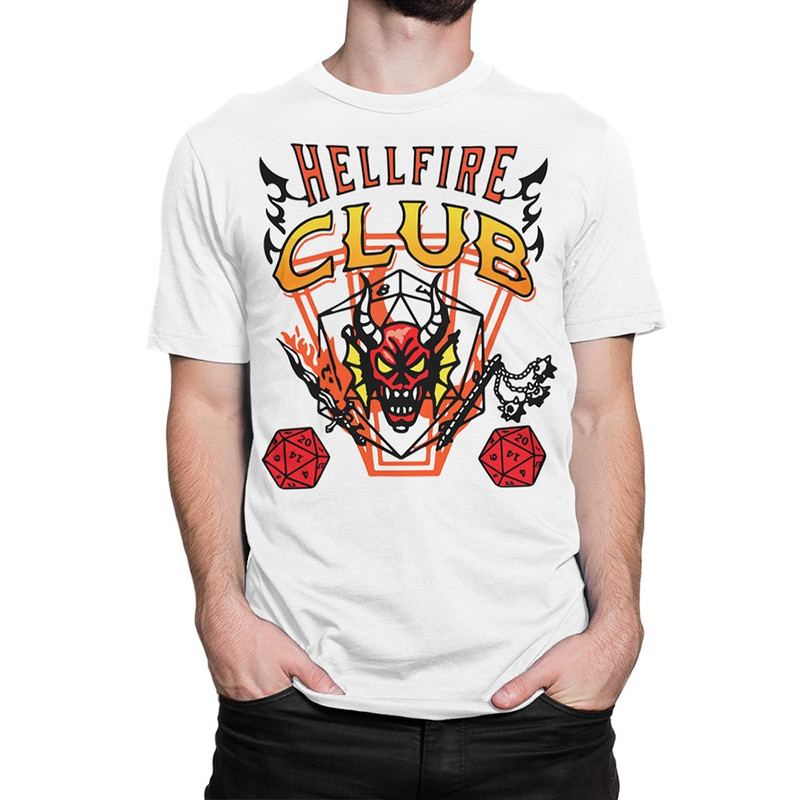 

Футболка мужская DreamShirts Studio Очень странные дела - The Hellfire Club белая XS, Белый, Очень странные дела - The Hellfire Club