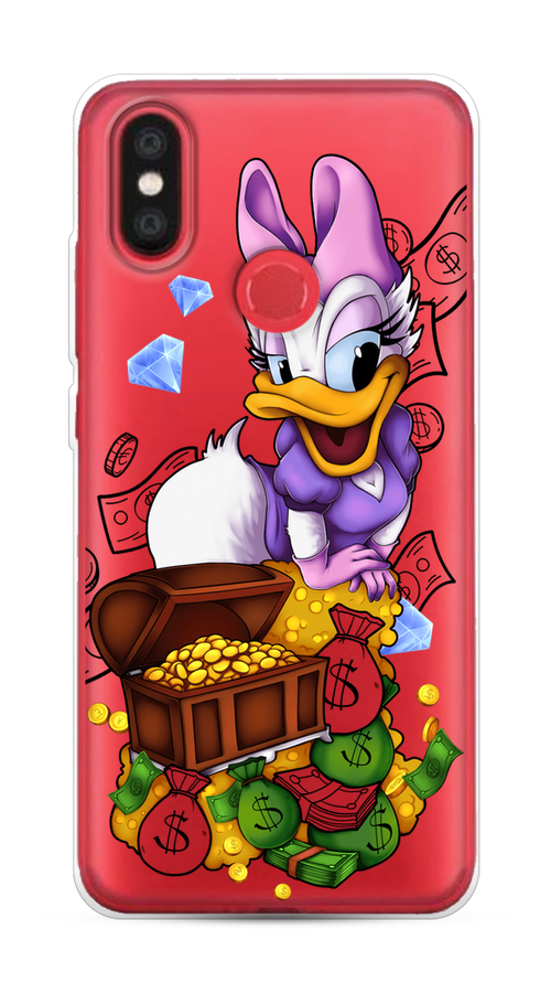 

Чехол на Xiaomi Mi 6X"Rich Daisy Duck", Коричневый;белый;фиолетовый, 33350-6