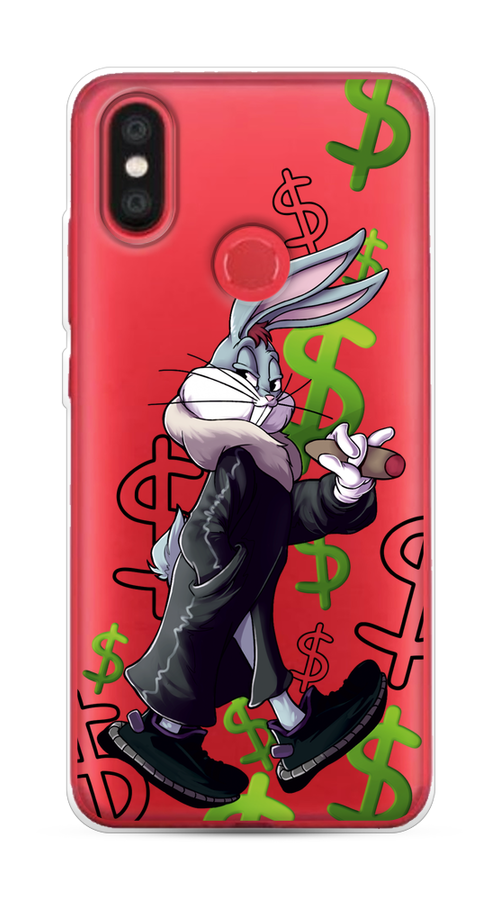 

Чехол на Xiaomi Mi 6X"Rich Bugs Bunny", Зеленый;черный;голубой, 33350-6