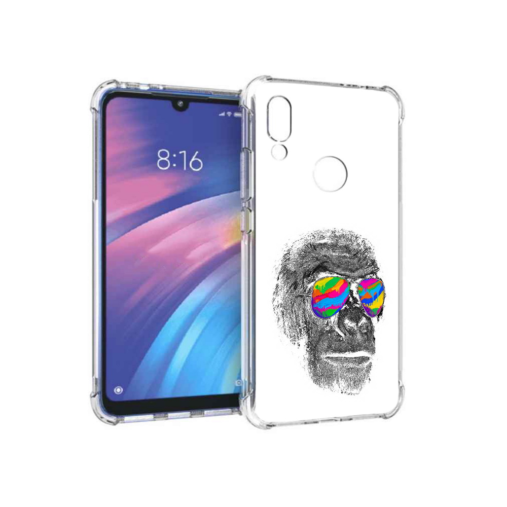 

Чехол MyPads Tocco для Xiaomi Redmi Y3 крутая обезьяна в очках, Прозрачный, Tocco