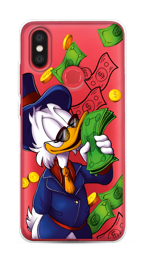 

Чехол на Xiaomi Mi 6X"Scrooge McDuck with Money", Синий;зеленый;белый, 33350-6