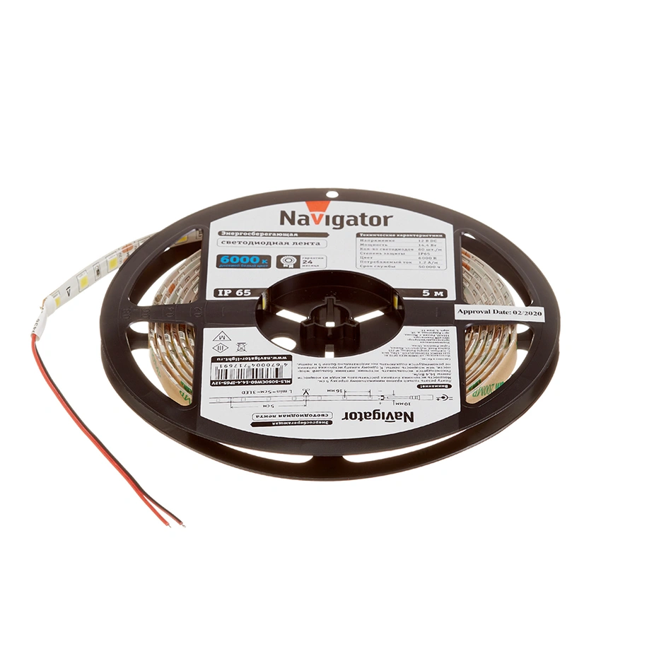 

Светодиодная лента Navigator Smd 5050 71769 5м белый, SMD 5050