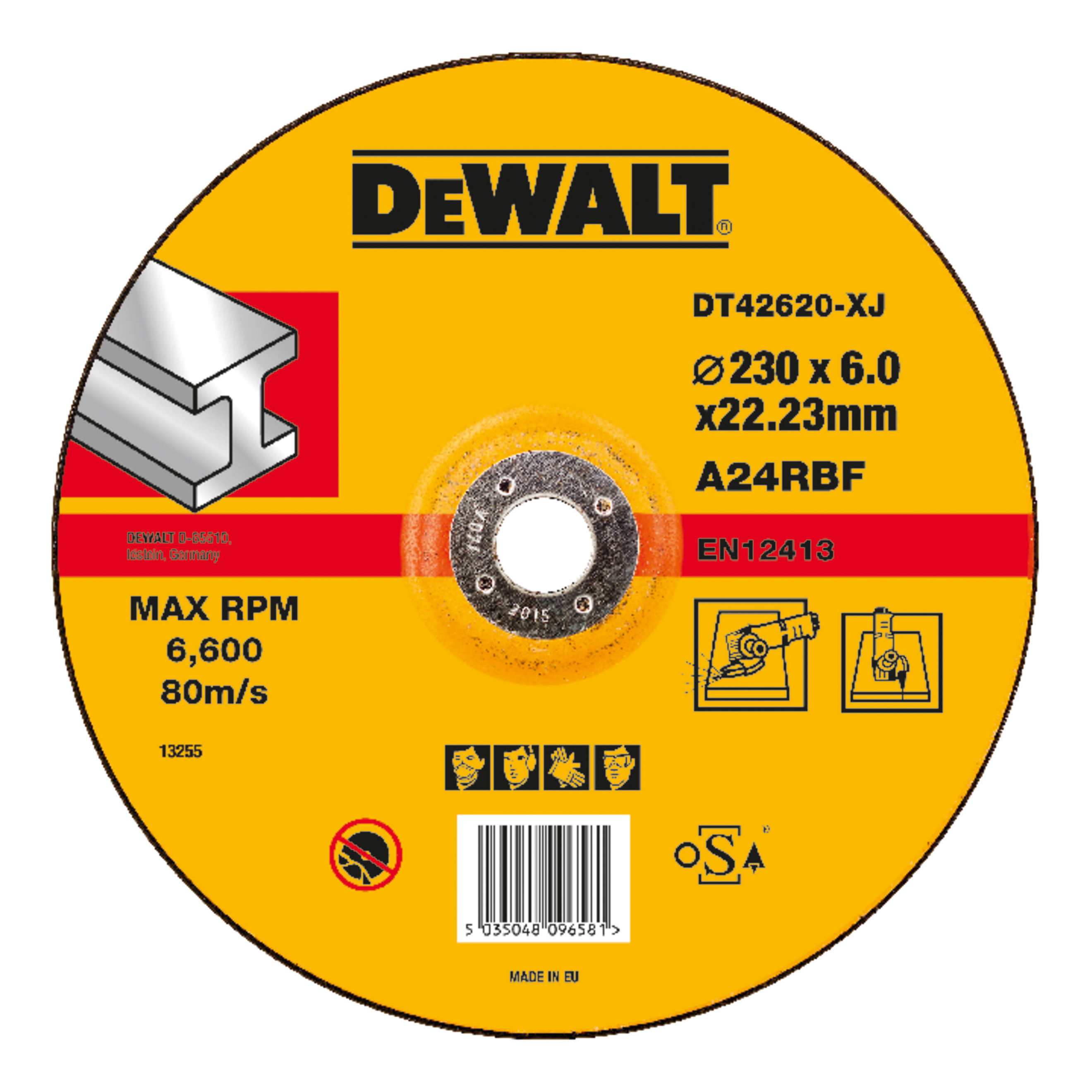 Шлифовальный диск по металлу для угловых шлифмашин DeWALT DT42620-XJ измеритель параметров катетов угловых швов альфа ндт