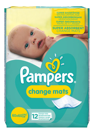 

Пеленки для детей Pampers ChangeMats 60 х 60 см 12 шт., ChangeMats