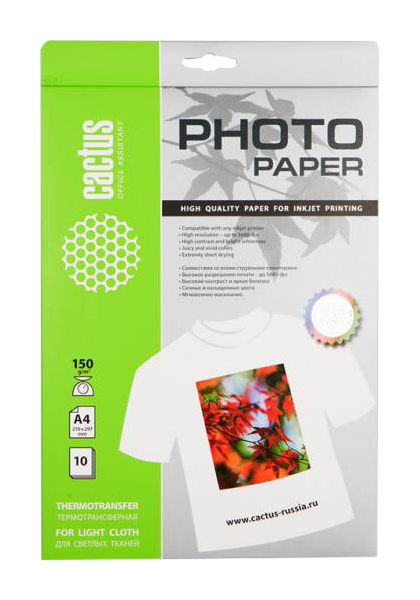 

Бумага Cactus photo paper Cs-Td15010 Белый