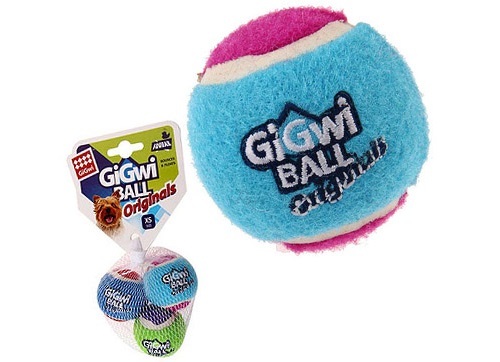 Игрушка-пищалка для собак GiGwi Три мяча, длина 4.8 см