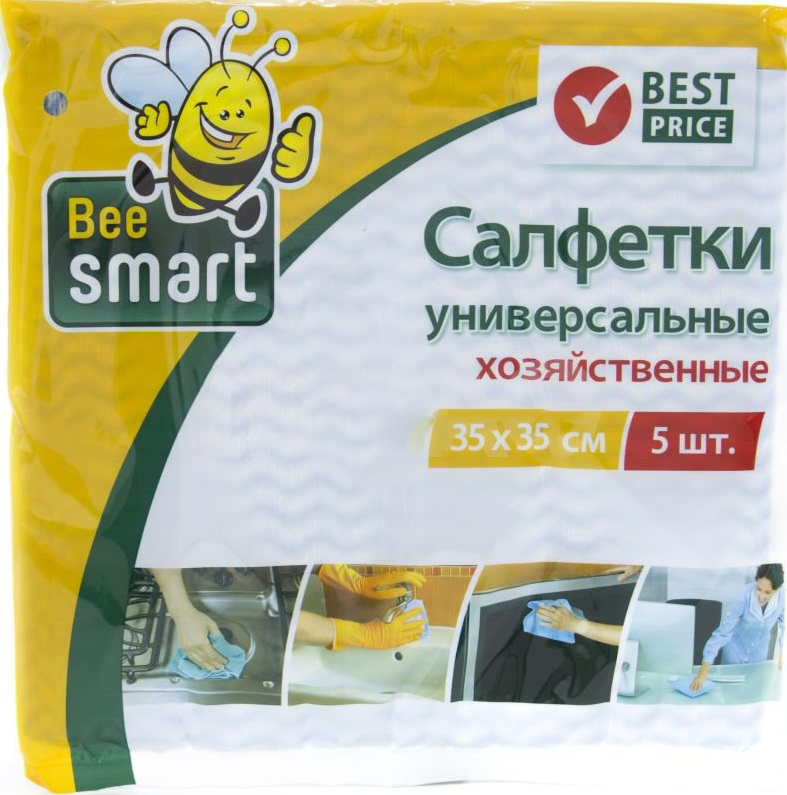 фото Beesmart салфетки универсальные 35х35 см, 5 шт