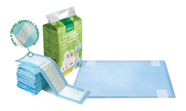 Пеленки для кошек и собак одноразовые Triol 60 x 60 см, 12 шт