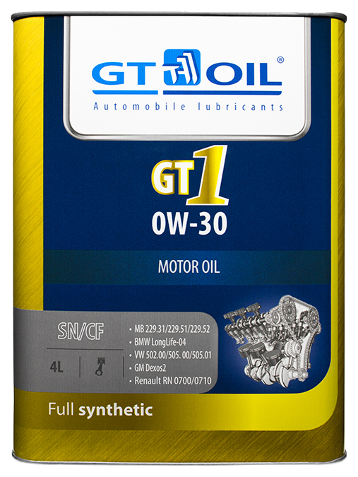 фото Моторное масло gt oil gt1 0w30 4 л