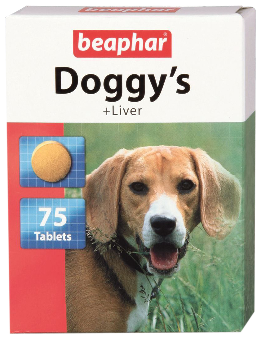Витаминный комплекс для собак Beaphar Doggy’s + Liver, с печенью, 75 табл