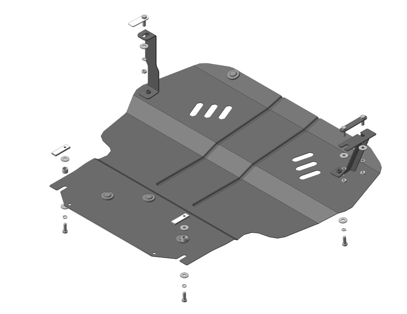 

Защита двигателя, защита кпп Мотодор для Skoda, Volkswagen (motodor.02733), Черный