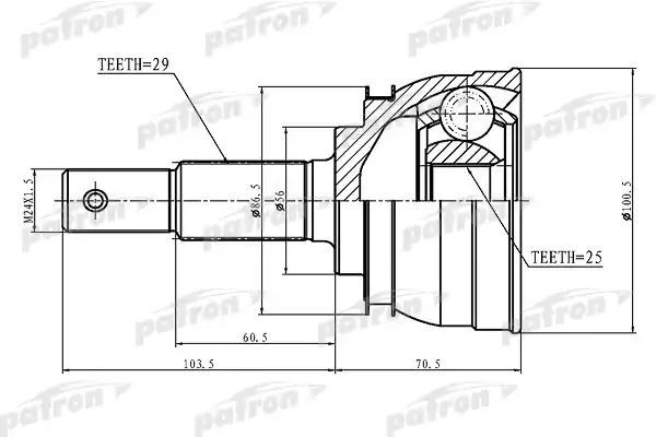 

Шрус PATRON PCV1199