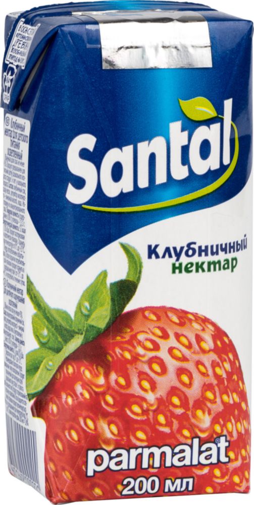 

Нектар клубничный Santal осветленный 0.2 л, Santal клубника