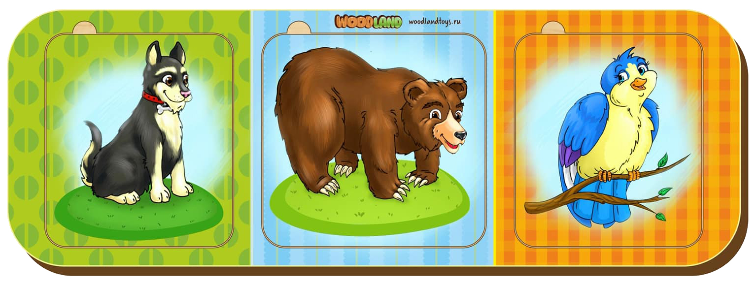 Развивающая игрушка WoodLand Toys рамка-вкладыш тройная 