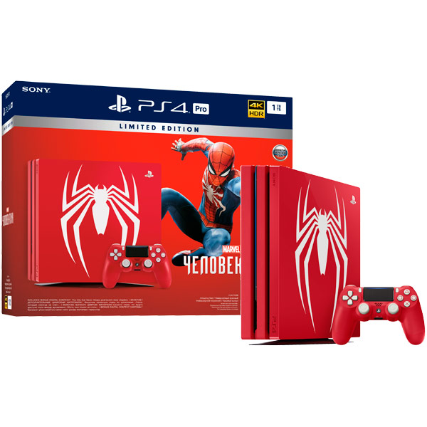 фото Игровая приставка sony playstation 4 pro 1tb + spider-man limited edition
