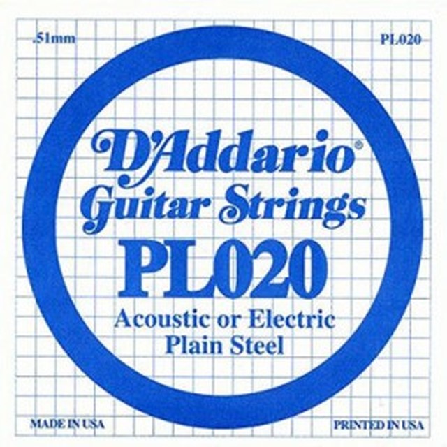 

Одиночная струна для акустической и электрогитары D ADDARIO PL020