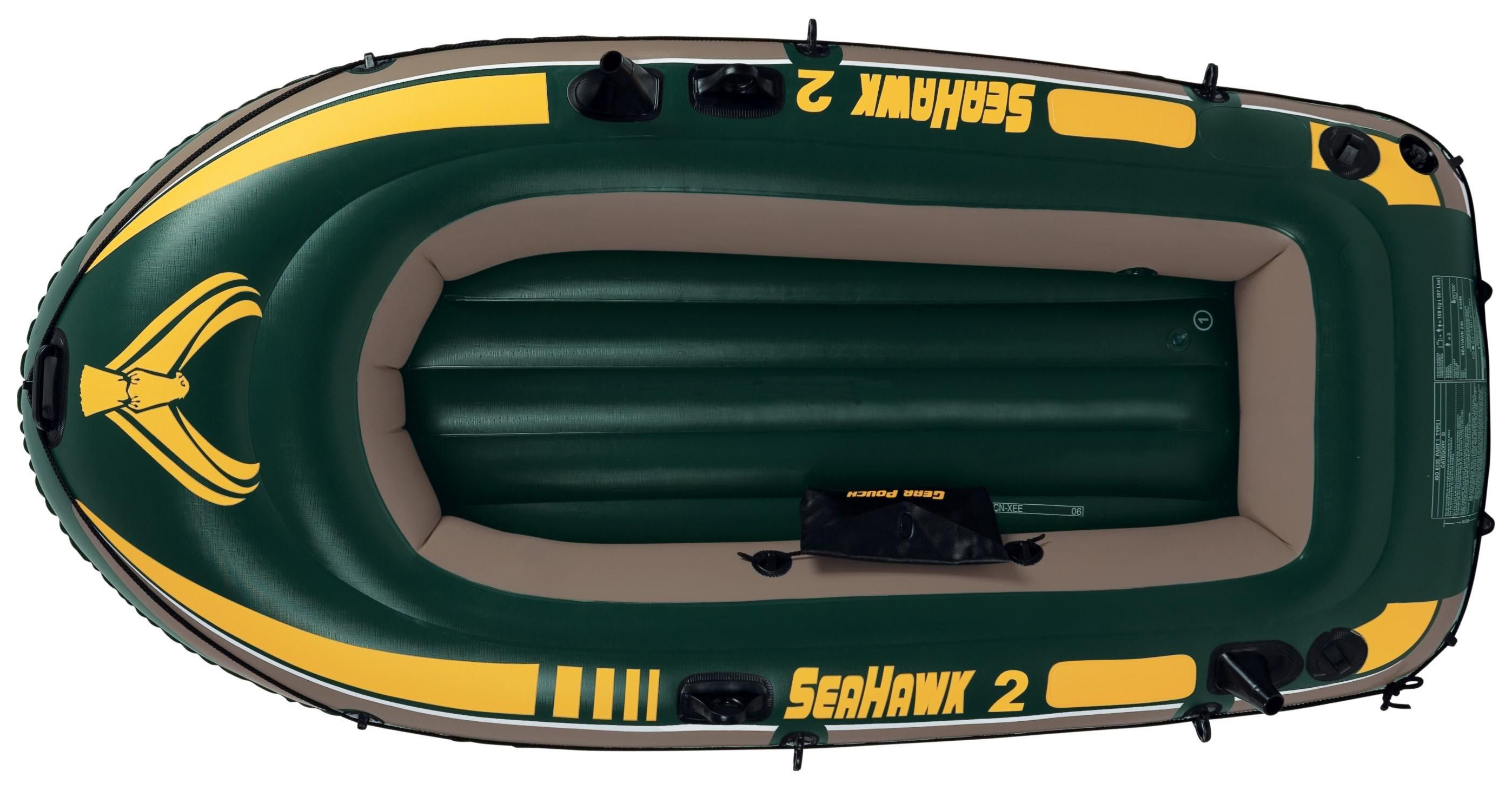 фото Лодка intex seahawk 2 set 2,36 x 1,14 м green