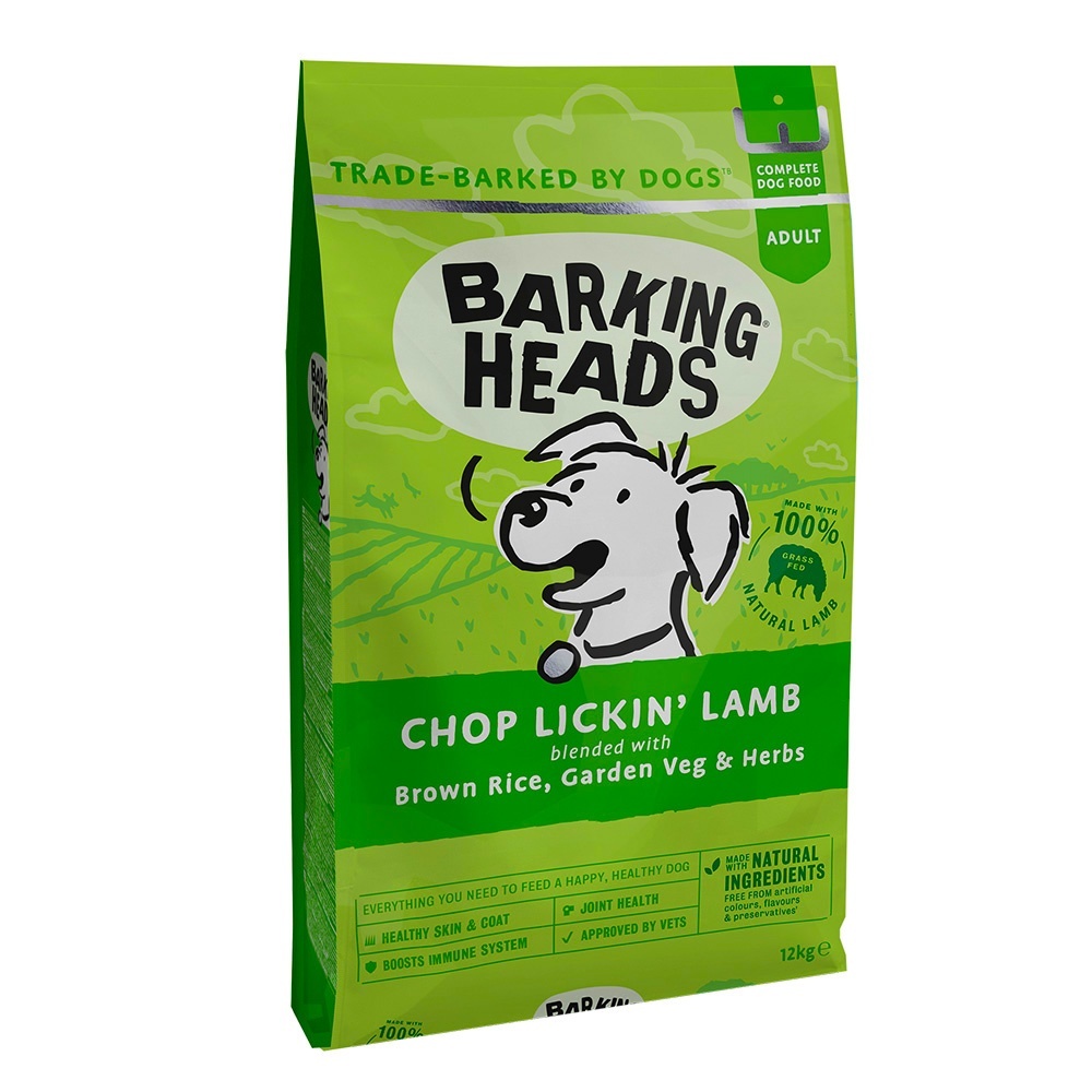 фото Сухой корм для собак barking heads adult chop lickin' lamb, ягненок, рис, 12кг