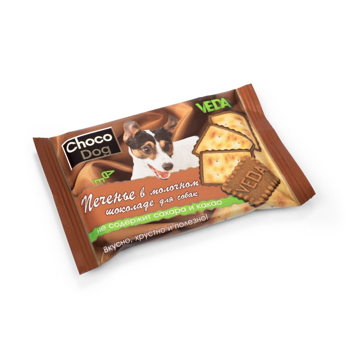 фото Лакомство для собак veda choco dog, печенье в молочном шоколаде, 30г