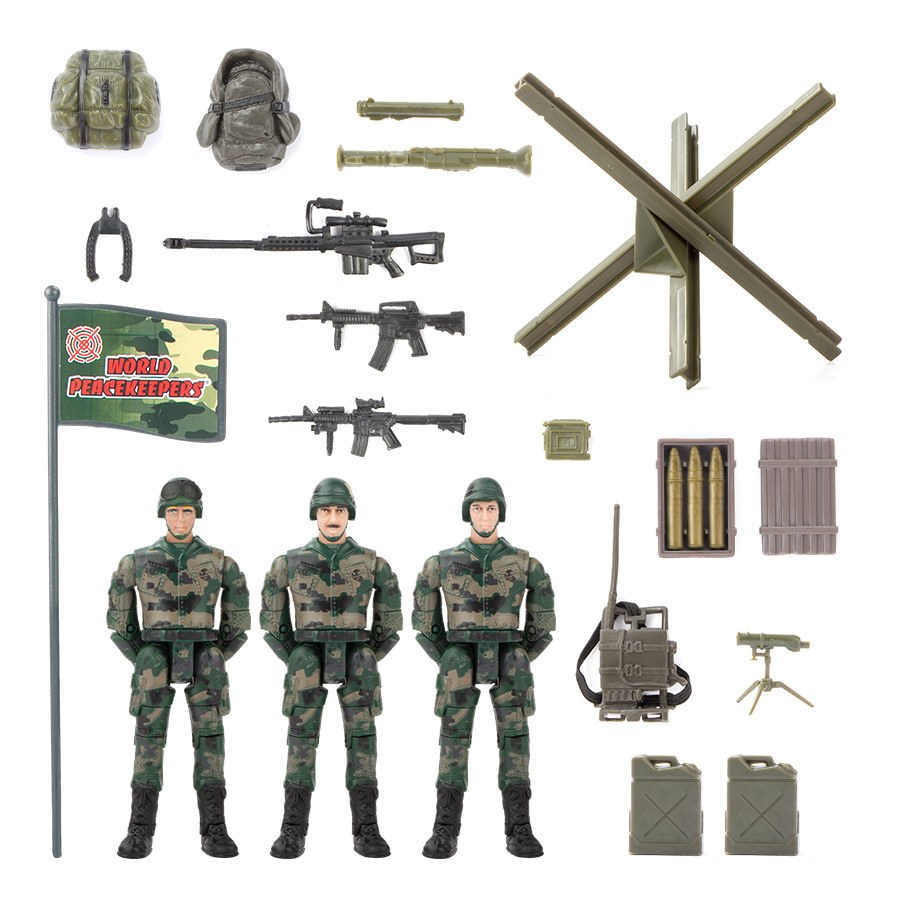 фото Игровой набор "отряд" с 3 фигурками, 1:18 world peacekeepers
