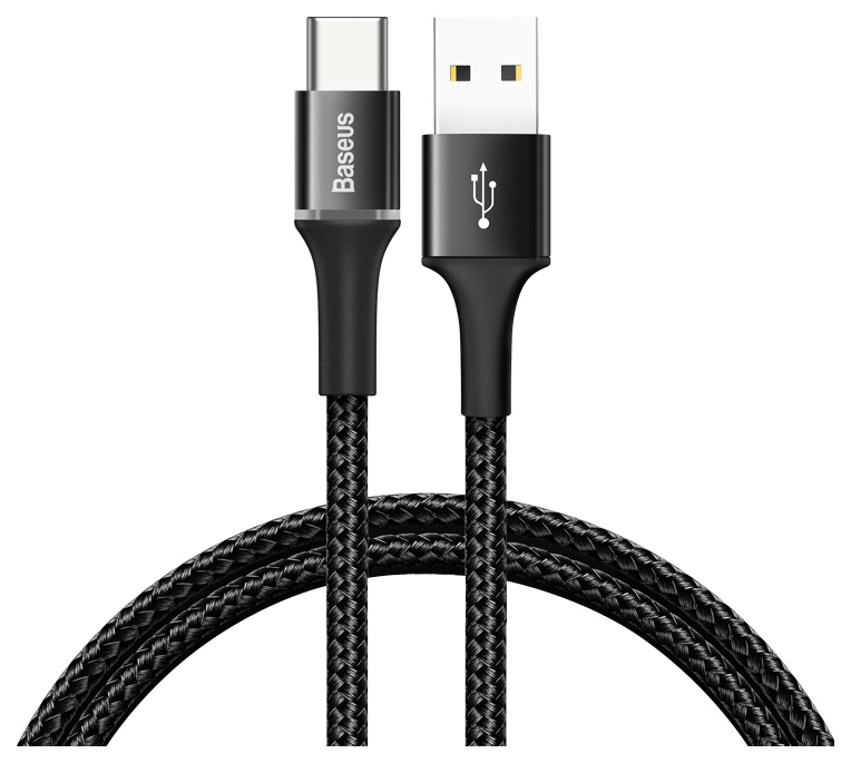 фото Кабель baseus usb type-c halo data cable usb for type-c 3a 1m black