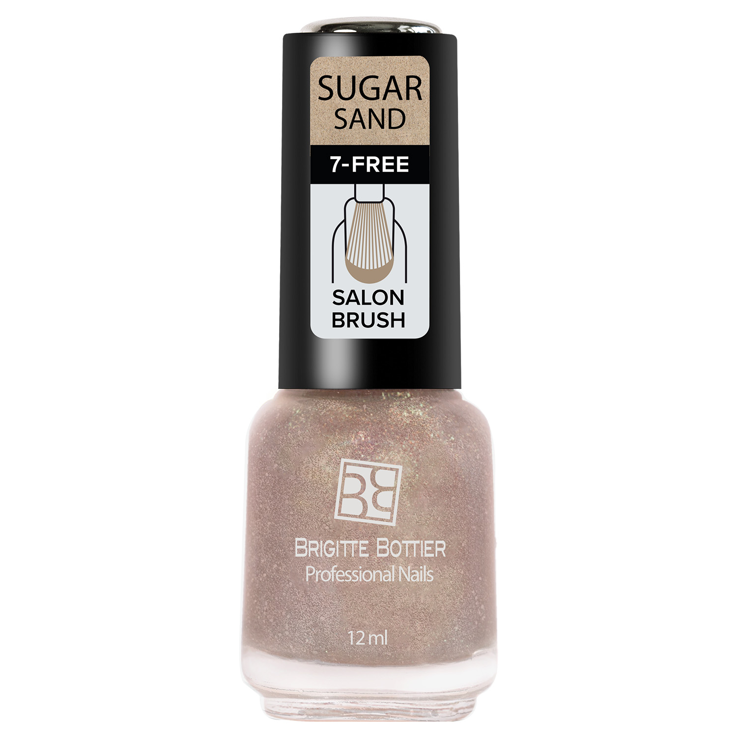 

Лак Brigitte Bottier Sugar Sand тон 308 искрящийся розовый, 12 мл