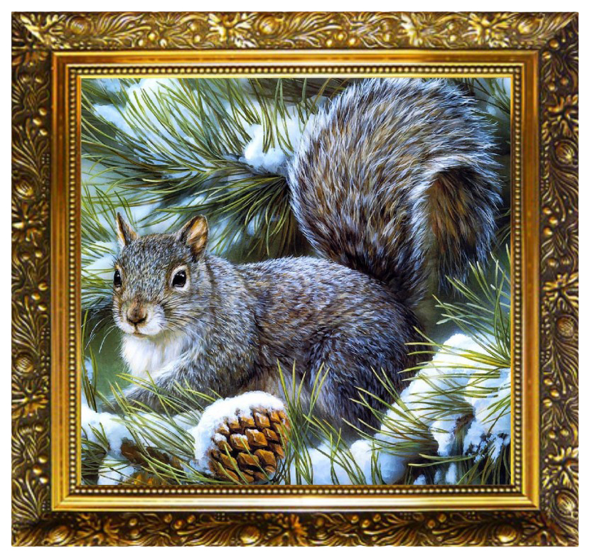 

Алмазная мозаика "Белочка", 35 цветов MILATO