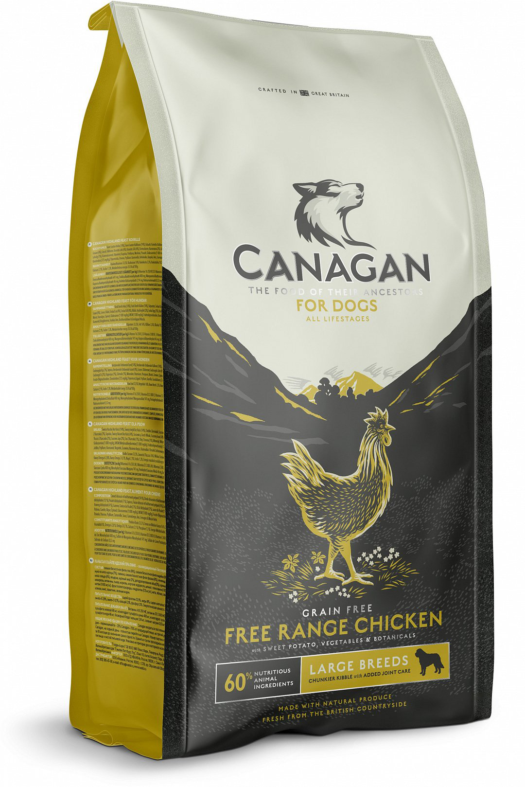 фото Сухой корм canagan gf free-run chicken для собак крупных пород (цыпленок, 12 кг)