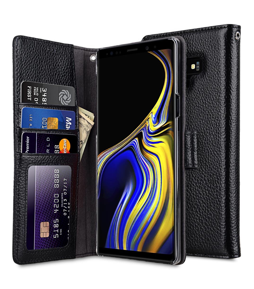 фото Чехол melkco для samsung galaxy note 9 - wallet book id slot type, black