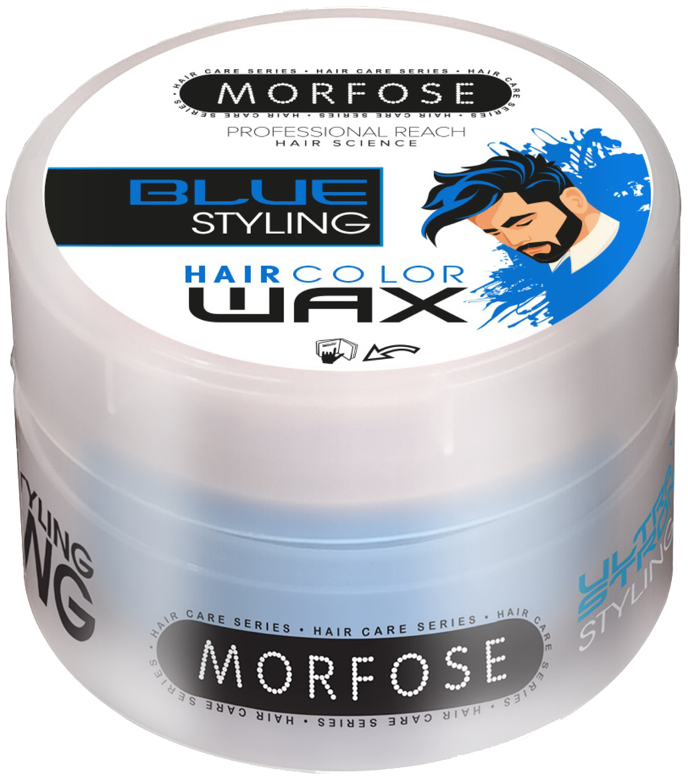 фото Воск для укладки morfose color hair wax голубой 100 мл