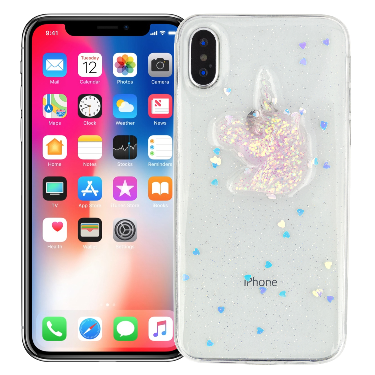 

Чехол KAWAI для iPhone X/XS Crystal unicorn