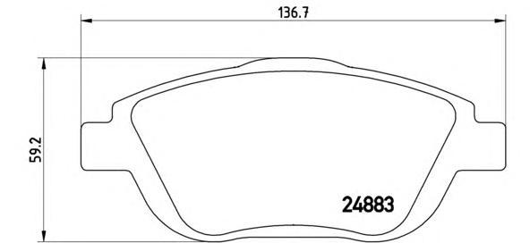 

Комплект тормозных колодок Brembo P61103