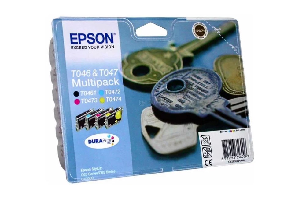 Картридж для струйного принтера Epson C13T04624A10 T0462 Multipack, цветной, оригинал