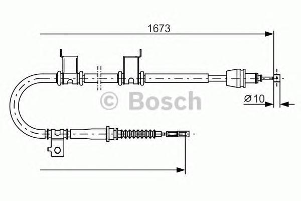 фото Трос cтояночного тормоза bosch 1987482361