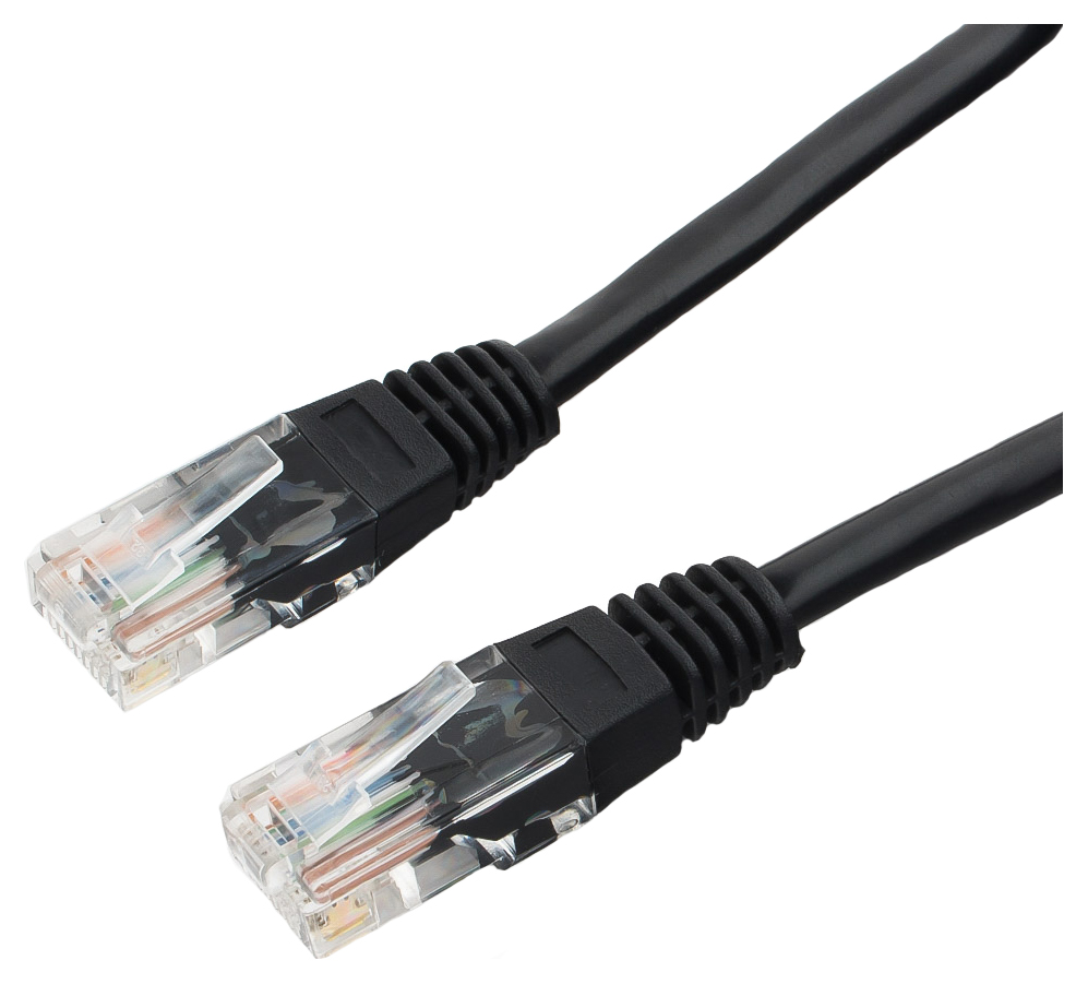 фото Кабель cablexpert rj45-rj45, m-m 0,5м black (pp12-0.5m/bk)