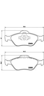 

Комплект тормозных колодок Brembo P24055