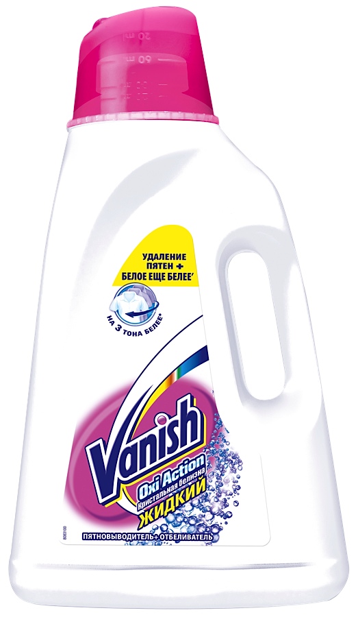 фото Пятновыводитель vanish oxi action для белого белья 2 л