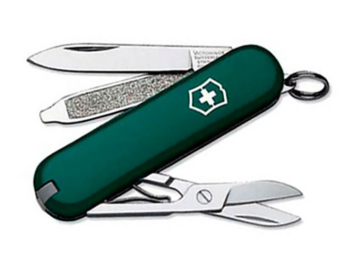 фото Мультитул victorinox classic 0.6223.4 58 мм зеленый, 7 функций