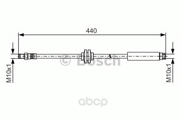 фото Шланг тормозной системы bosch 1987481484 задний