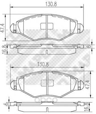 фото Тормозные колодки дисковые mapco 6516