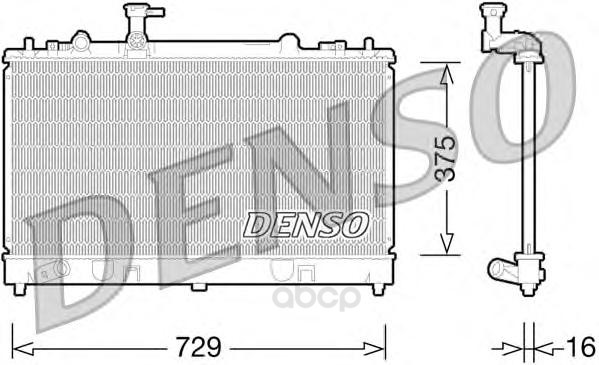 

Радиатор 729x375 Denso DRM44028