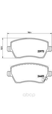 

Тормозные колодки brembo передние P59050