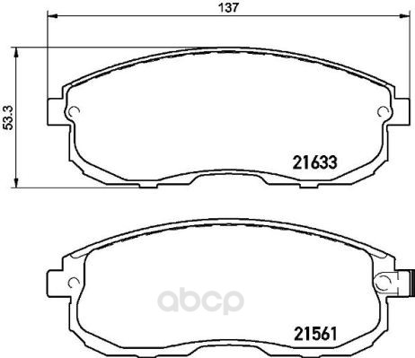 

Тормозные колодки дисковые brembo P79030