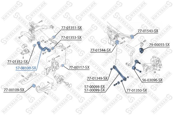 фото Рычаг подвески stellox 57-00100-sx
