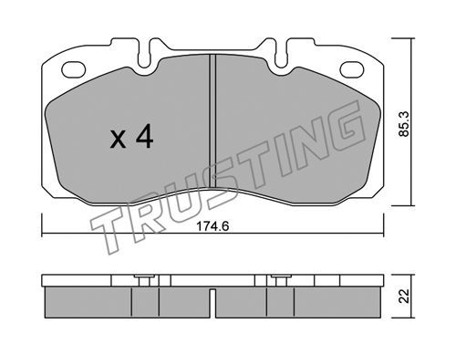 

Тормозные колодки TRUSTING дисковые 2770