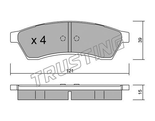 

Тормозные колодки TRUSTING дисковые 5260