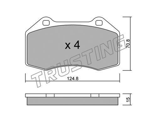 Комплект тормозных дисковых колодок TRUSTING 667.0