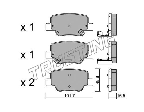 

Тормозные колодки TRUSTING дисковые 8970